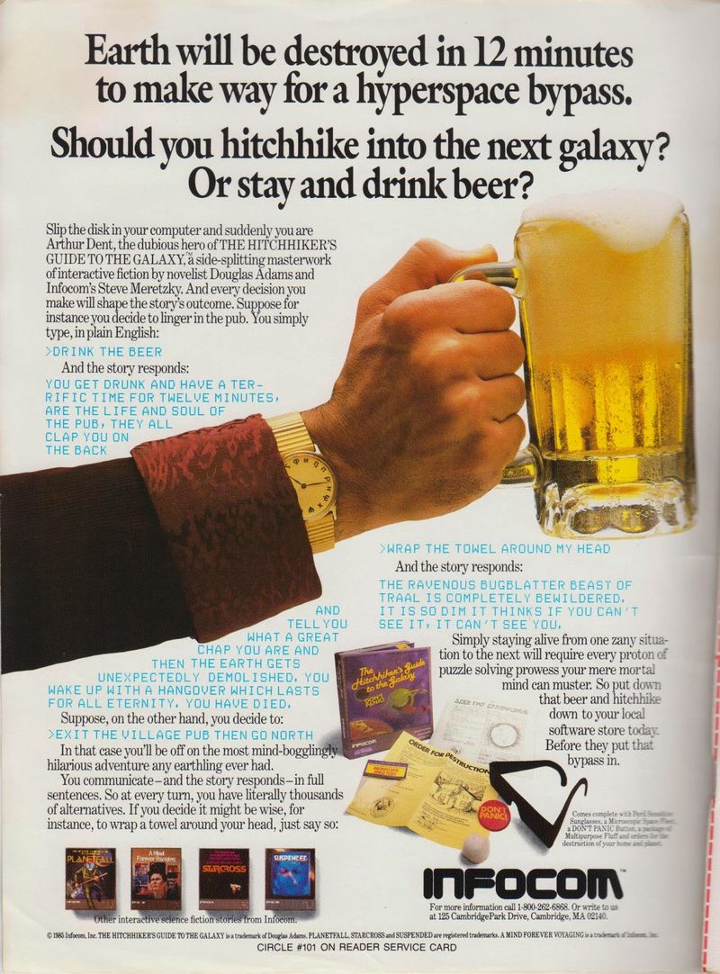 The Hitchhiker's Guide to the Galaxy original ad